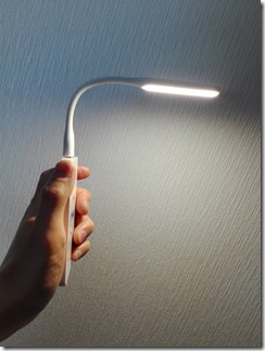 Xiaomi(シャオミ)ポータブルUSB LEDライト強化版は省電力